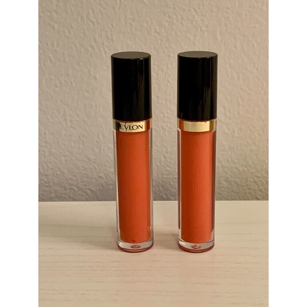 2X SET Revlon Super Lustrous Lip Gloss 243 Solar Coral NEW